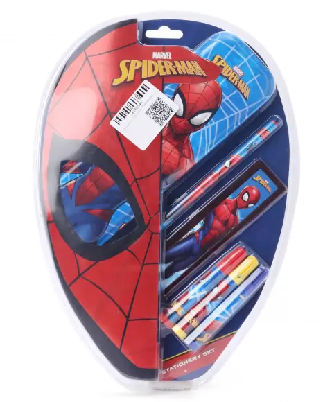Striders Spiderman Stationery Set (6Pcs) With Spiderman Theme, 3Y+, Multicolour