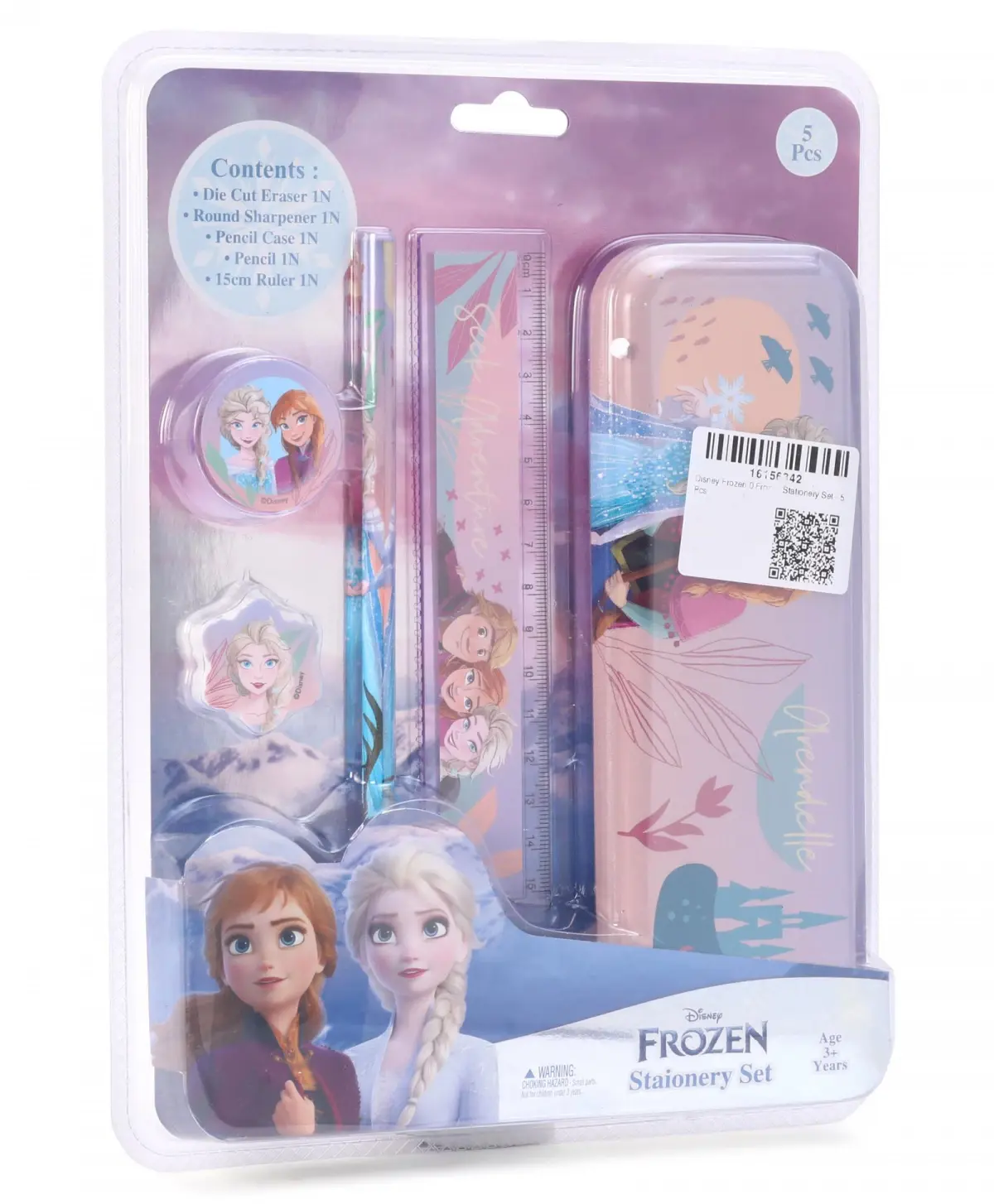 Striders Frozen Stationery Set (5Pcs) With Frozen Theme, 3Y+, Multicolour