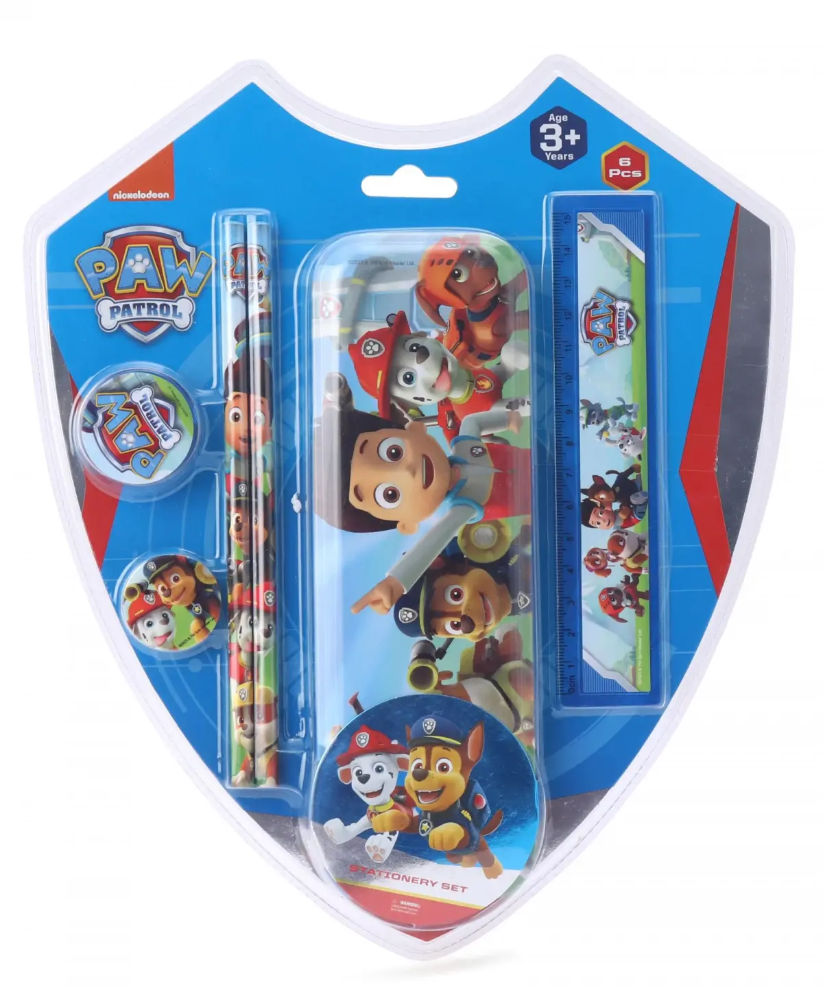 Striders Paw Patrol Stationery Set (6Pcs) With Paw Patrol Theme, 3Y+, Multicolour