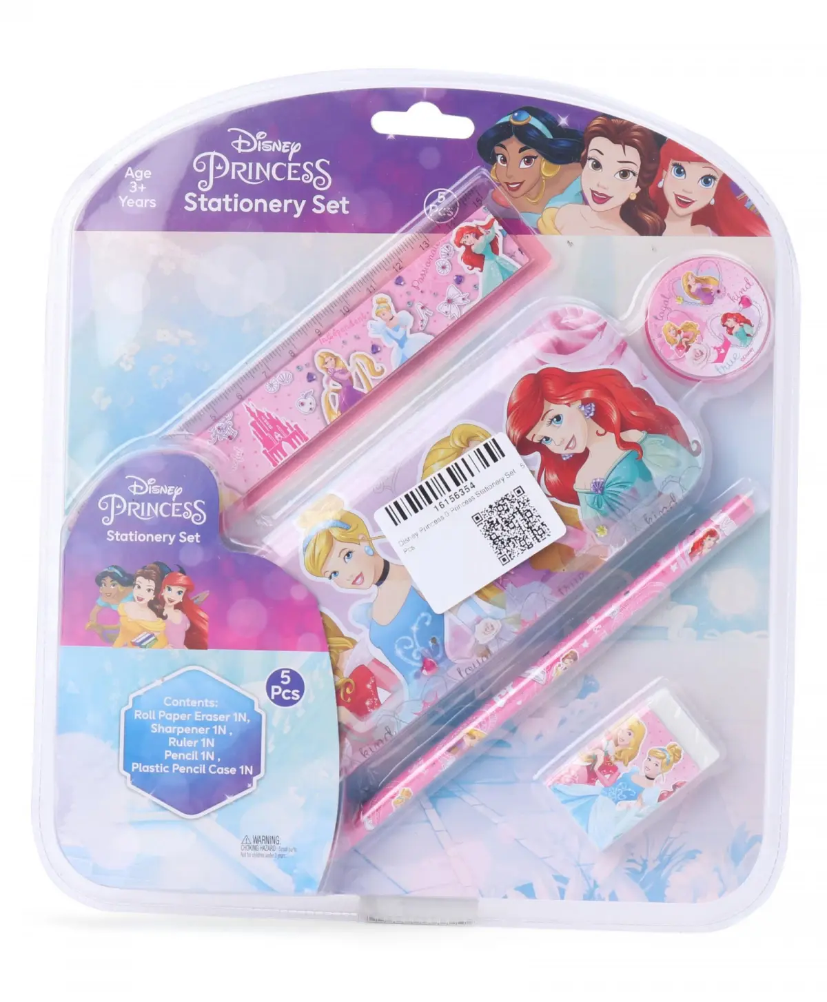 Striders Princess Stationery Set (5Pcs) With Princess Theme, 3Y+, Multicolour