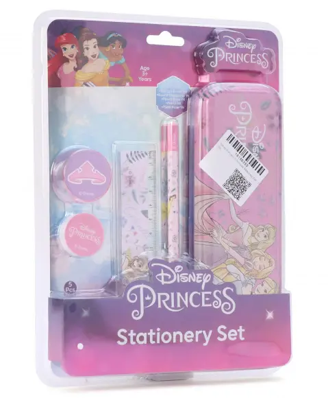 Striders Princess Stationery Set (5Pcs) With Princess Theme, 3Y+, Multicolour