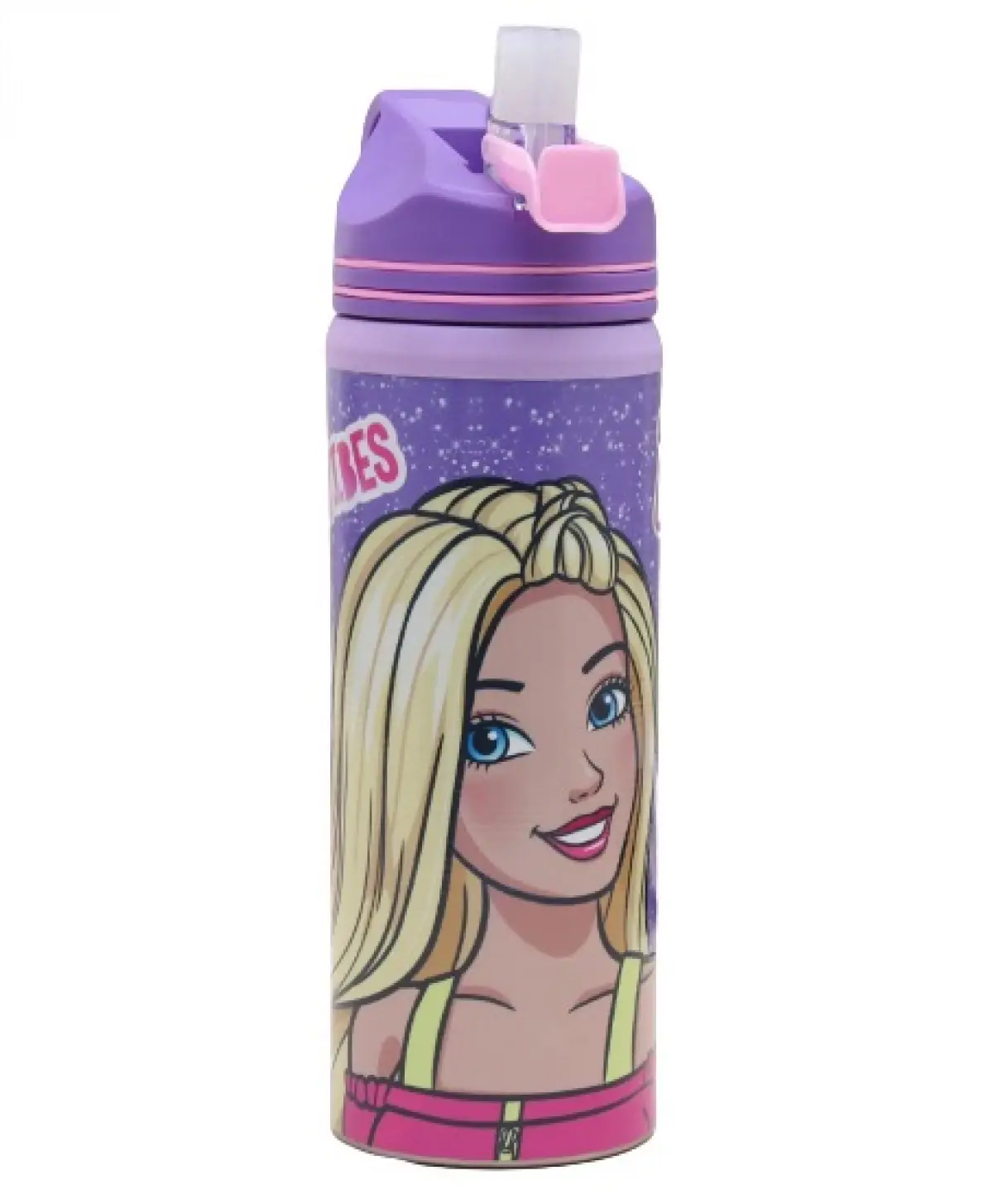 Striders Barbie Water Bottle Steel 500ml, 3Y+, Multicolour