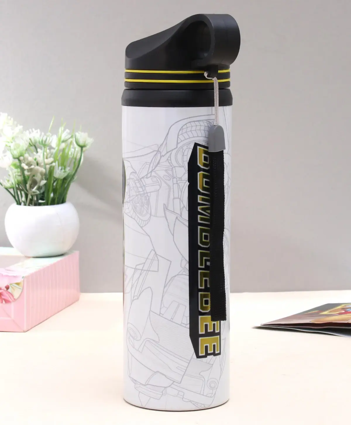 Striders Transformers Water Bottle 500ml BPA-Free, Leakproof, 3Y+, Multicolour