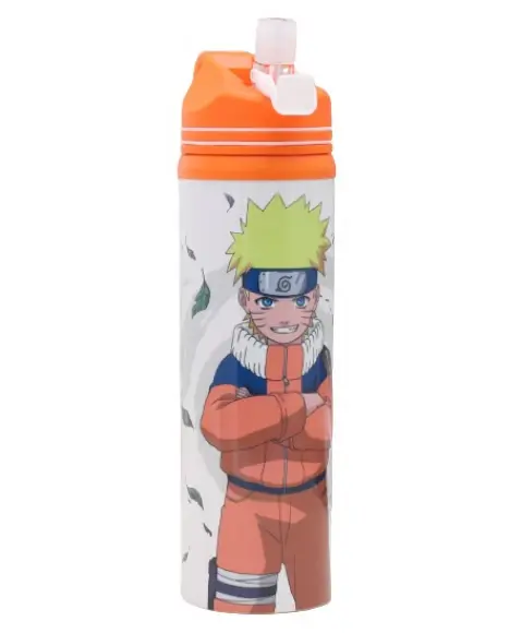 Striders Naruto Inspired Water Bottle 700ml Leak-Proof, BPA Free, Eco-Friendly, 3Y+, Multicolour