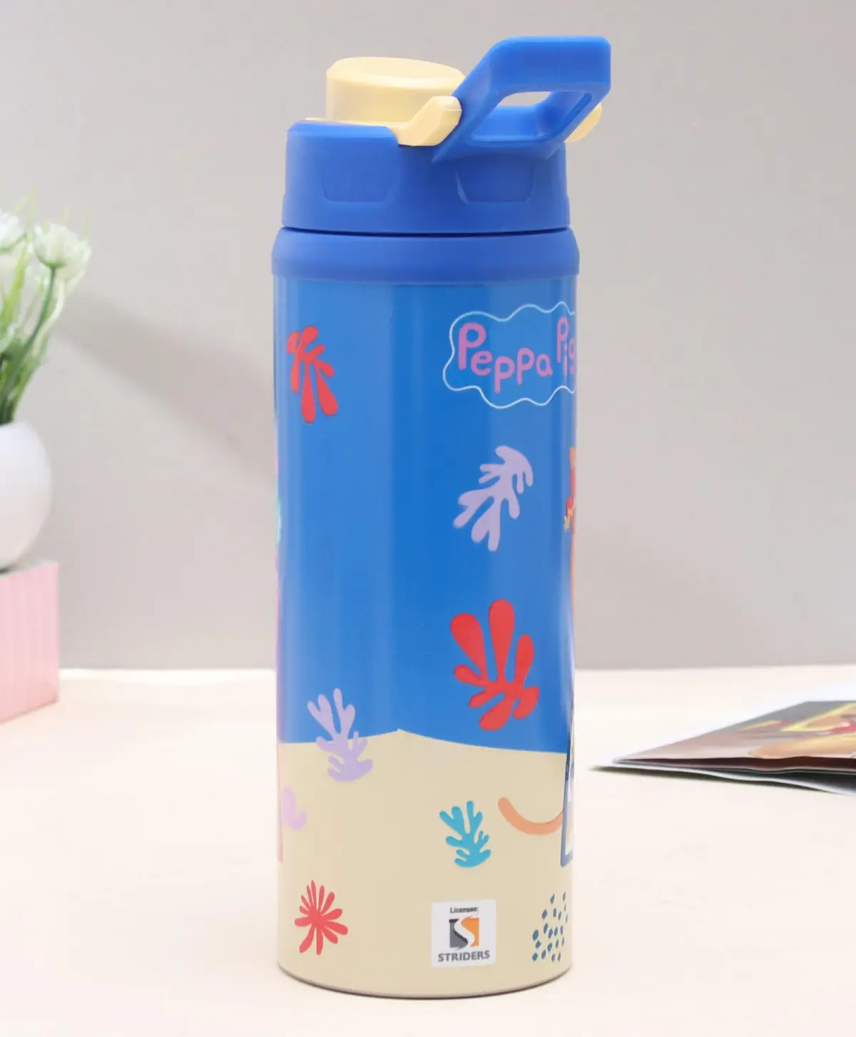 Striders Peppa Pig Sipper Bottle 500ml Quench Your Little One's Thirst in Style, 3Y+, Multicolour