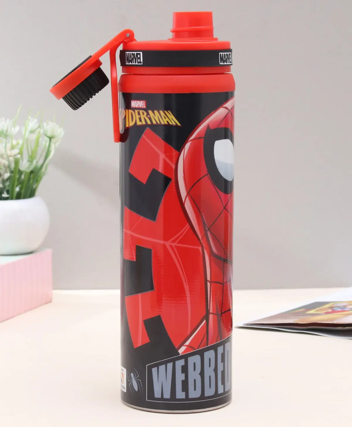 Striders Marvel Spiderman Sipper Bottle 700ml Fun & Hydration, 3Y+, Multicolour
