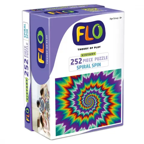 Flo 252 Puzzle Spiral Spin Jigsaw Puzzle for kids, Multicolour, 8Y+