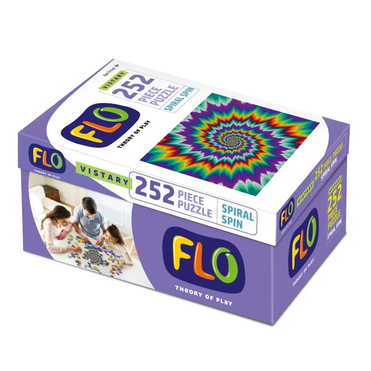 Flo 252 Puzzle Spiral Spin Jigsaw Puzzle for kids, Multicolour, 8Y+