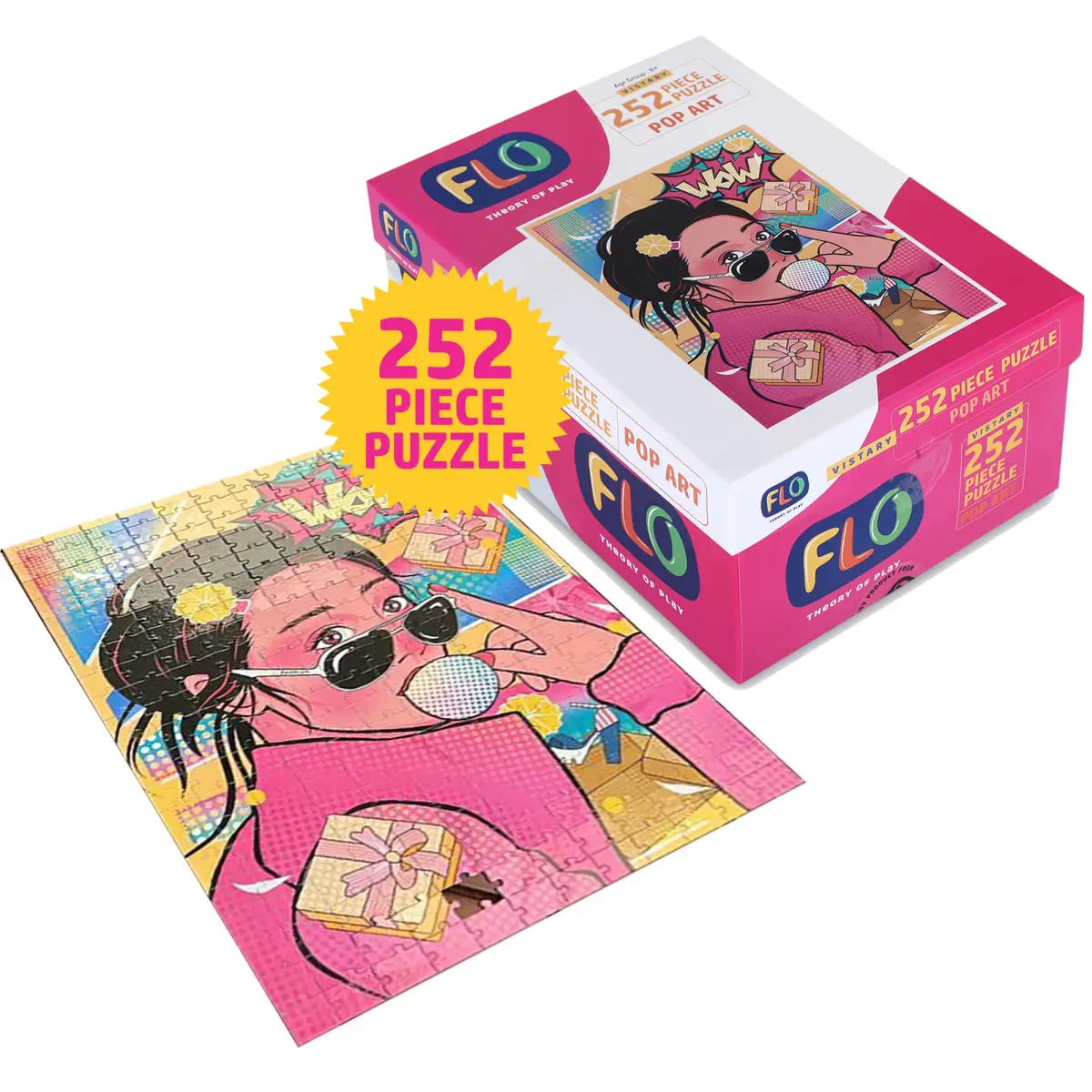 Flo 252 Puzzle Pop Art Jigsaw Puzzle for kids, Multicolour, 8Y+