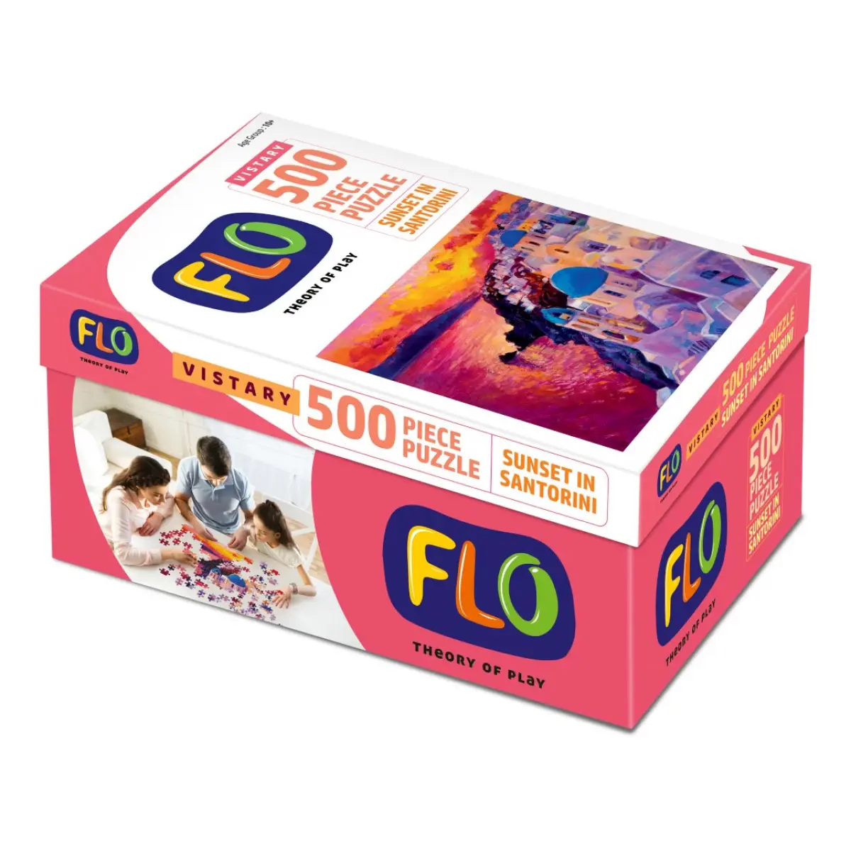 Flo 500 Puzzle Sunset In Santorini Jigsaw Puzzle for kids, Multicolour, 10Y+