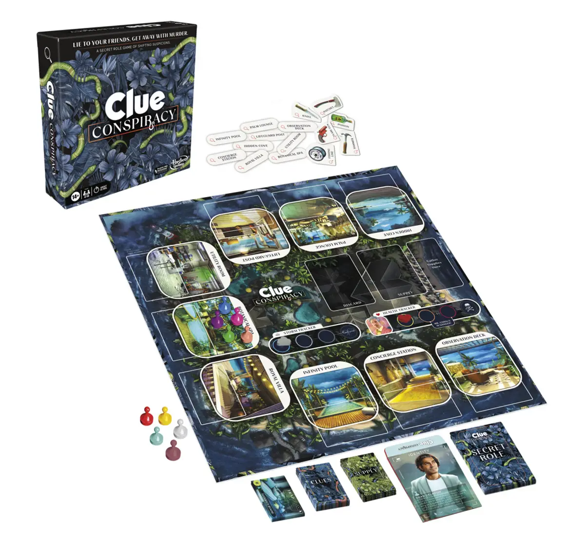 Hasbro Gaming Clue Conspiracy Strategy Board Game, 14Y+, 4-10 Players