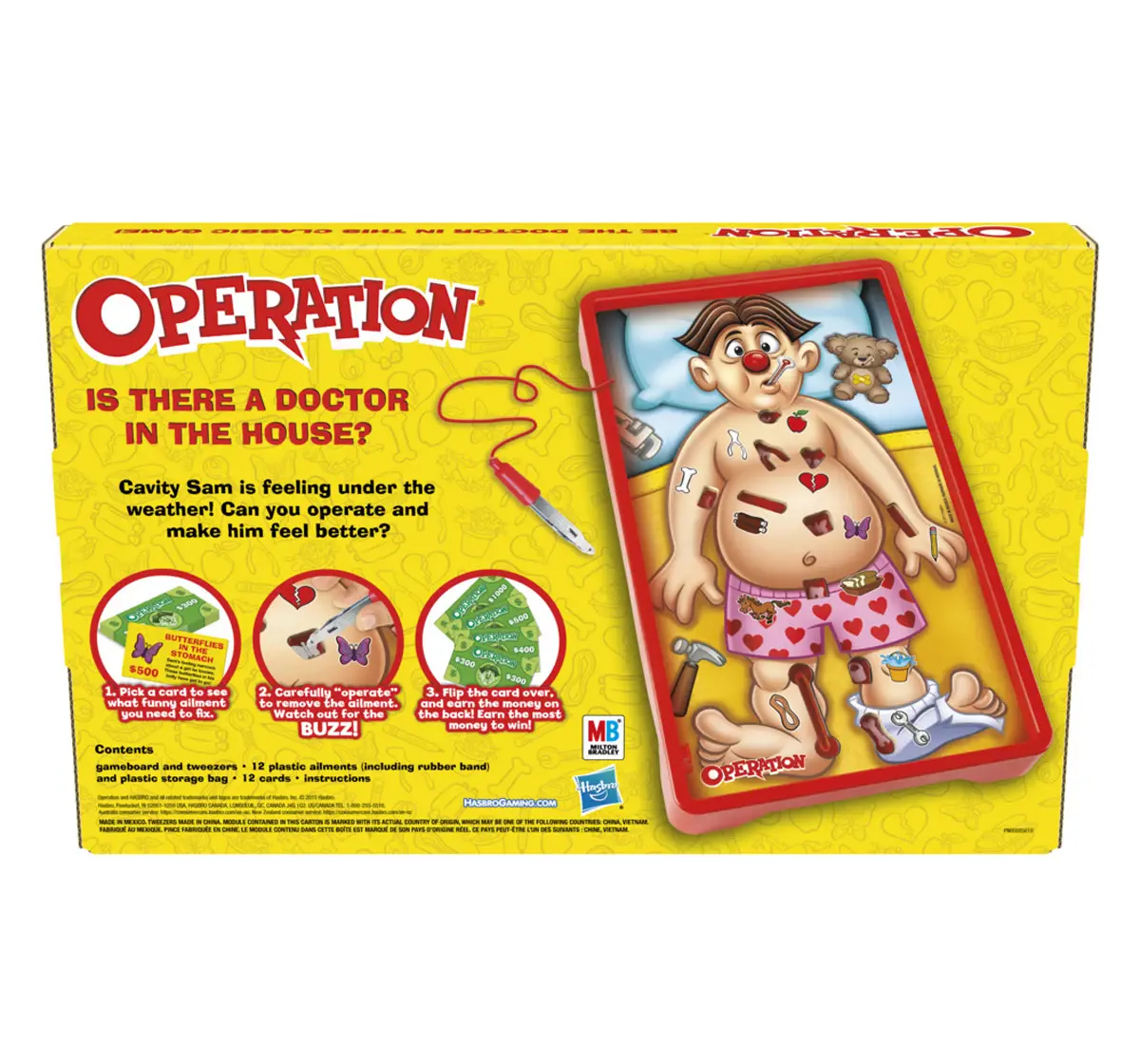 Hasbro Gaming Classic Operation Game, Electronic Board Game with Cards, 6Y+