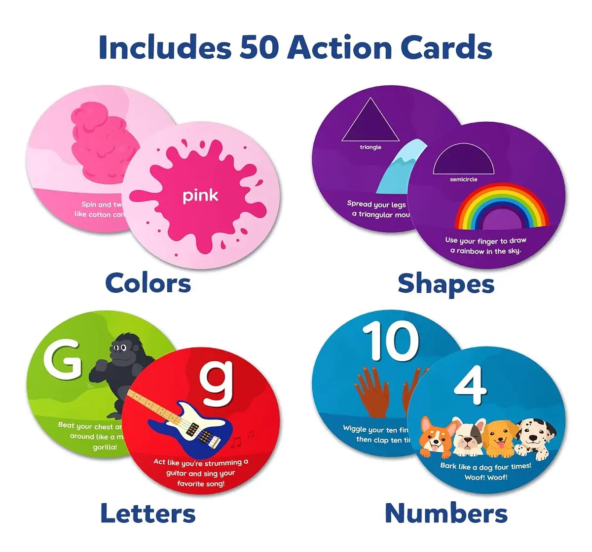 Skillmatics Flash Cards for Toddlers - Jump & Learn Letters, Numbers, Shapes & Colours, Preschool Learning for 2Y+