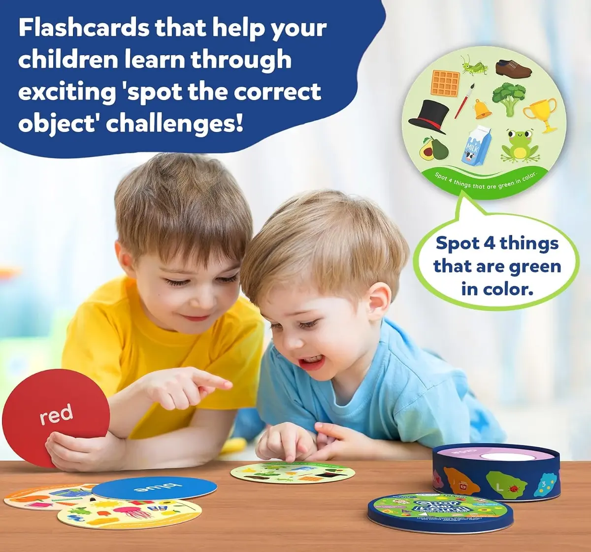 Skillmatics Flash Cards for Toddlers - Spot & Learn Letters, Numbers, Shapes & Colours, Preschool Learning for 2Y+