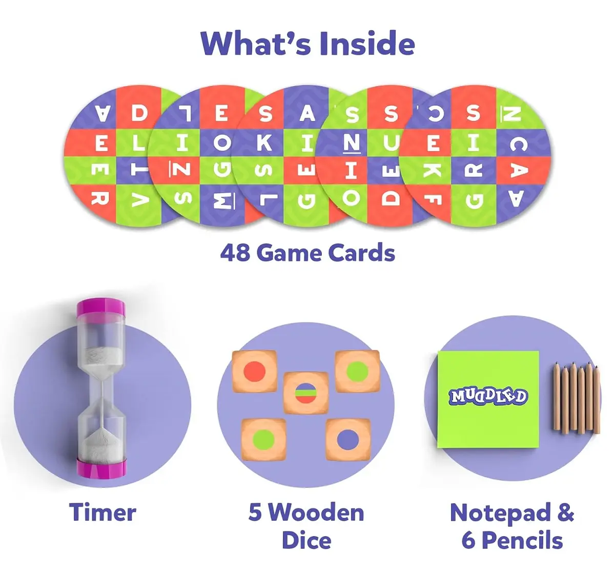 Skillmatics Word Building Game - Muddled, Fast-Paced Word Building Game, Fun for Kids & Families for 8Y+