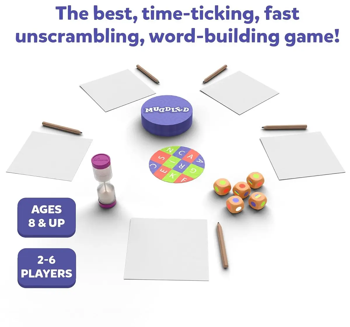 Skillmatics Word Building Game - Muddled, Fast-Paced Word Building Game, Fun for Kids & Families for 8Y+