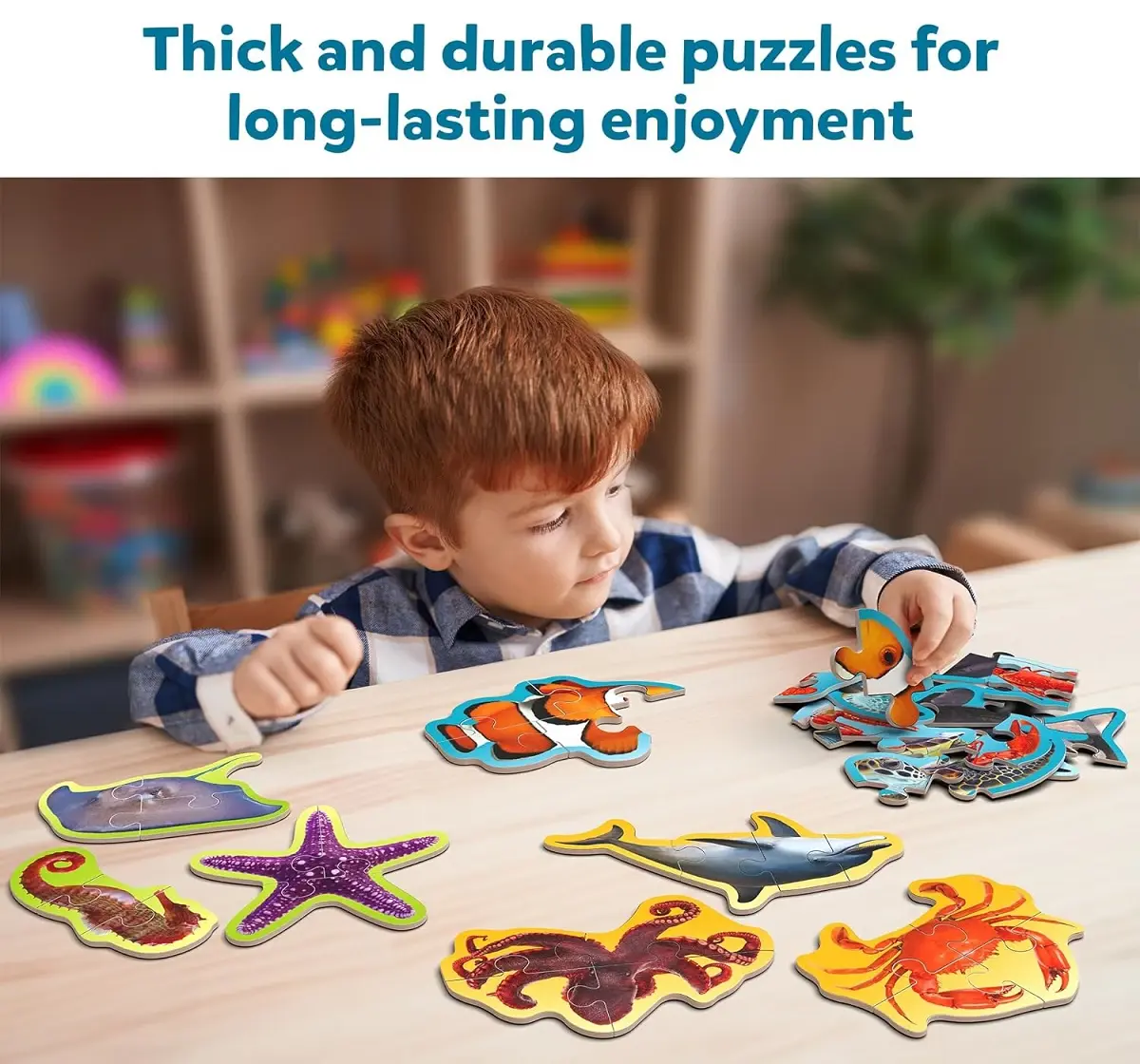 Skillmatics Step By Step Puzzle - 41 Piece Underwater Animal Jigsaw & Toddler Puzzles, 3Y+