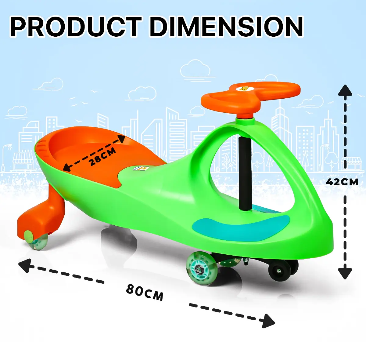 Uboard Eco Swing Car Ride-On Toy Green 12 Months +