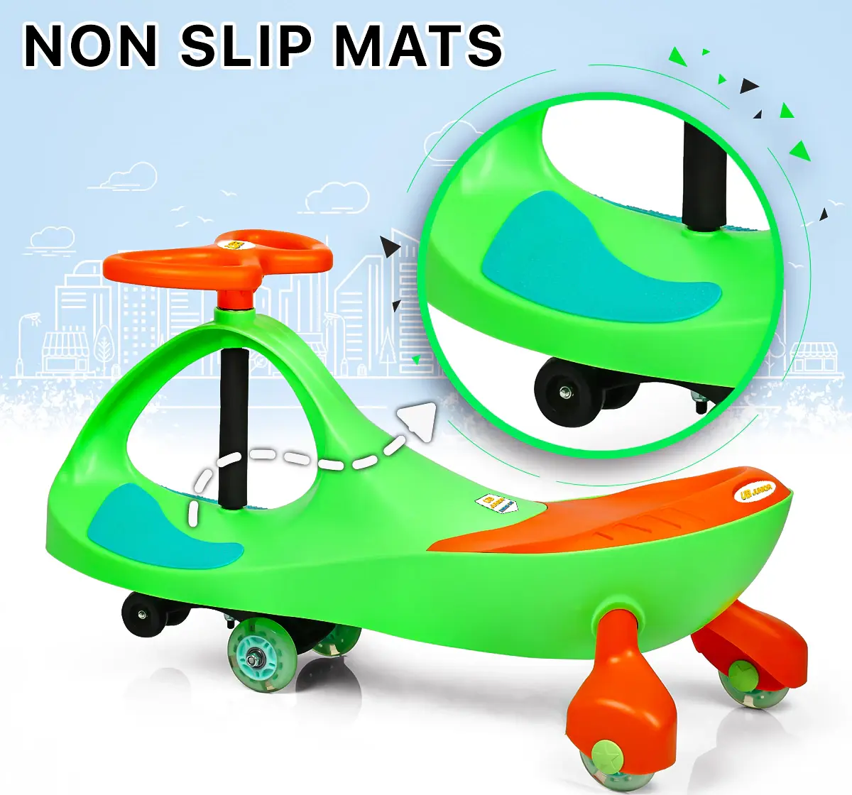 Uboard Eco Swing Car Ride-On Toy Green 12 Months +