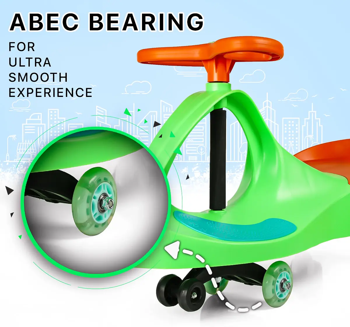 Uboard Eco Swing Car Ride-On Toy Green 12 Months +
