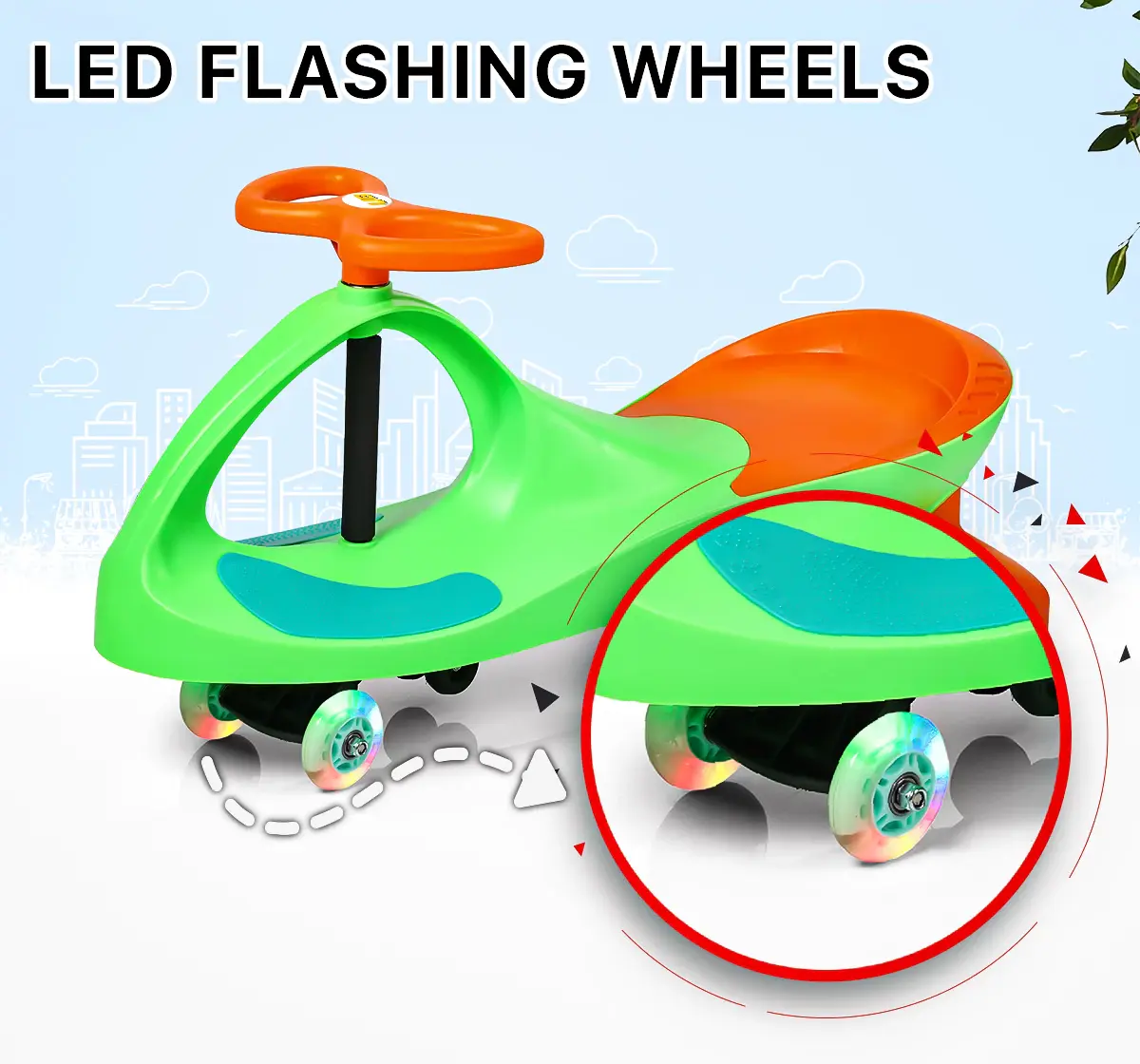 Uboard Eco Swing Car Ride-On Toy Green 12 Months +