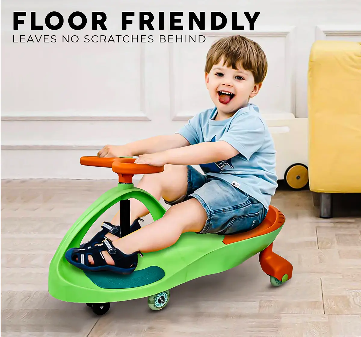Uboard Eco Swing Car Ride-On Toy Green 12 Months +