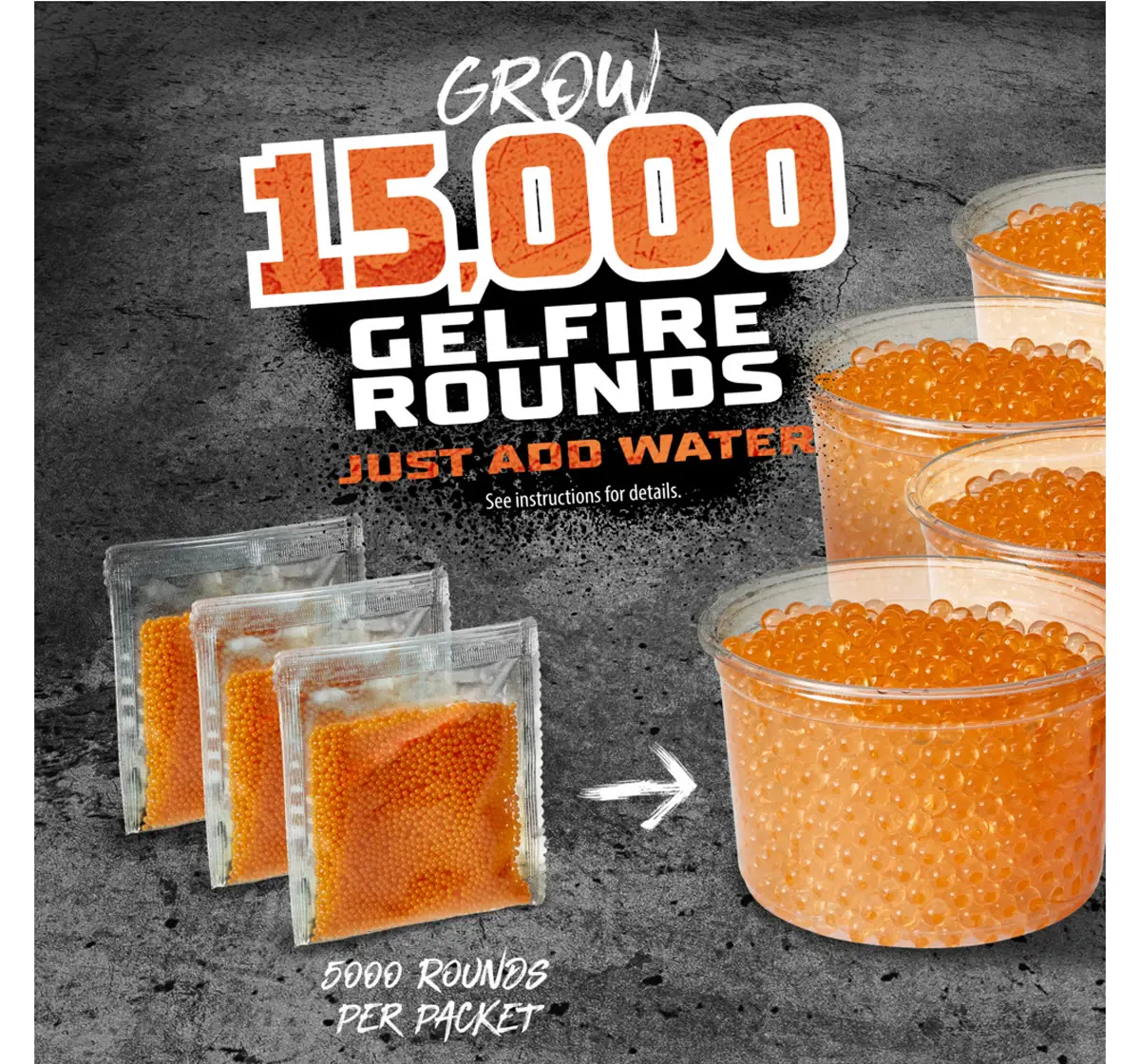 Nerf Pro Gelfire Refill, 15000 Gelfire Rounds, 14Y+