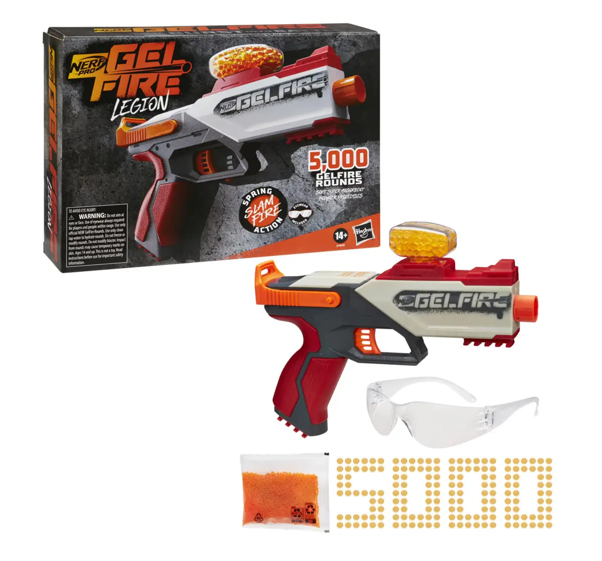 Nerf Pro Gelfire Legion Spring Action Blaster, 14Y+