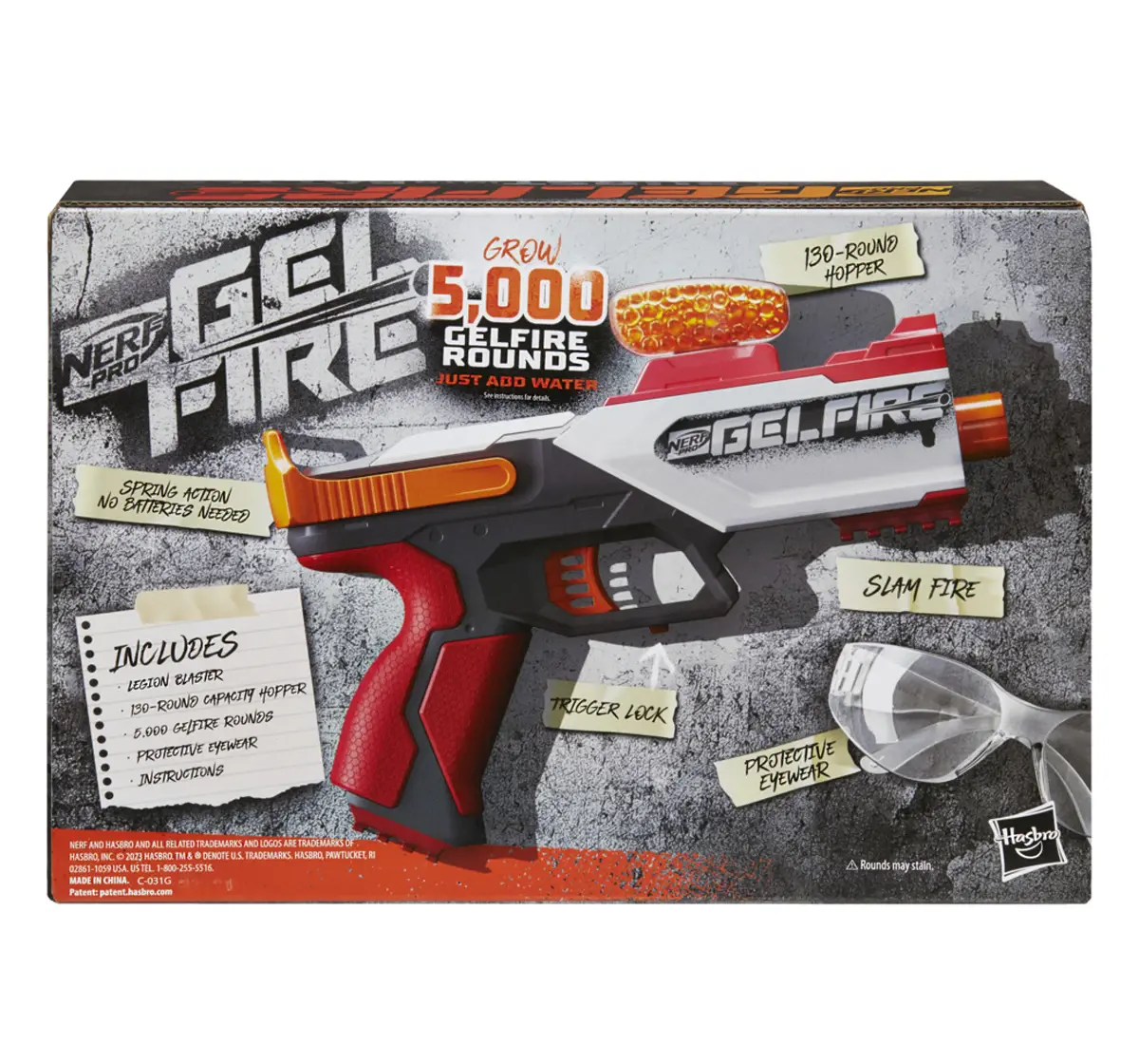 Nerf Pro Gelfire Legion Spring Action Blaster, 14Y+