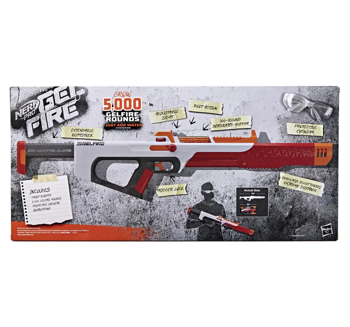 Nerf Pro Gelfire Ghost Bolt Action Blaster, 14Y+