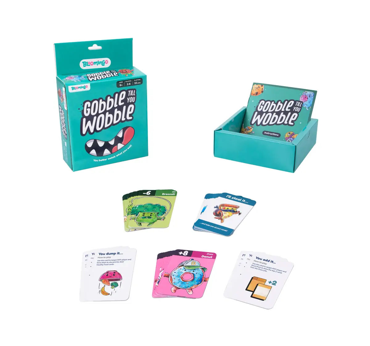 Bloomingo Gobble Till You Wobble Strategy, Card & Travel Game, 6Y+