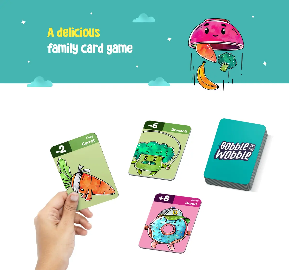 Bloomingo Gobble Till You Wobble Strategy, Card & Travel Game, 6Y+