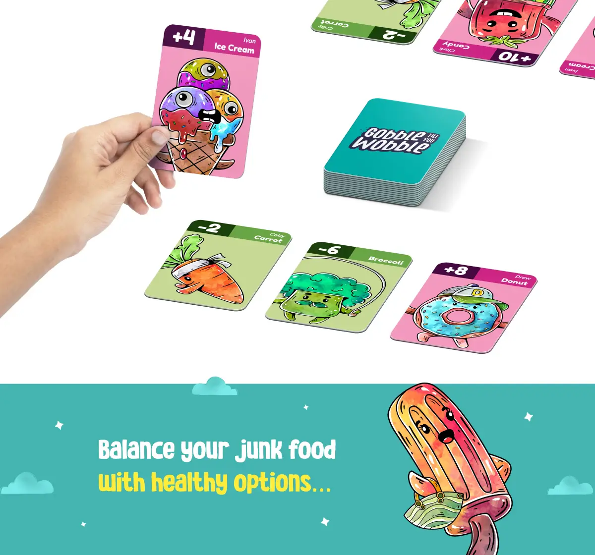 Bloomingo Gobble Till You Wobble Strategy, Card & Travel Game, 6Y+