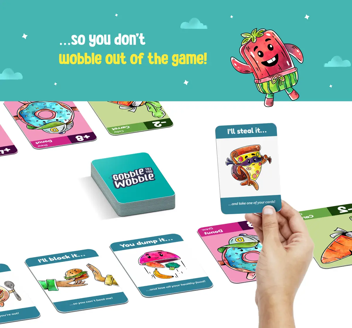 Bloomingo Gobble Till You Wobble Strategy, Card & Travel Game, 6Y+