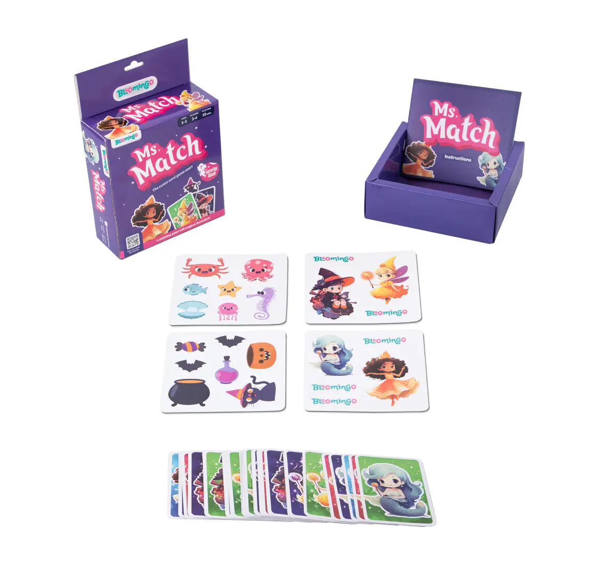 Bloomingo Ms. Match, Memory Card Game, 3Y+