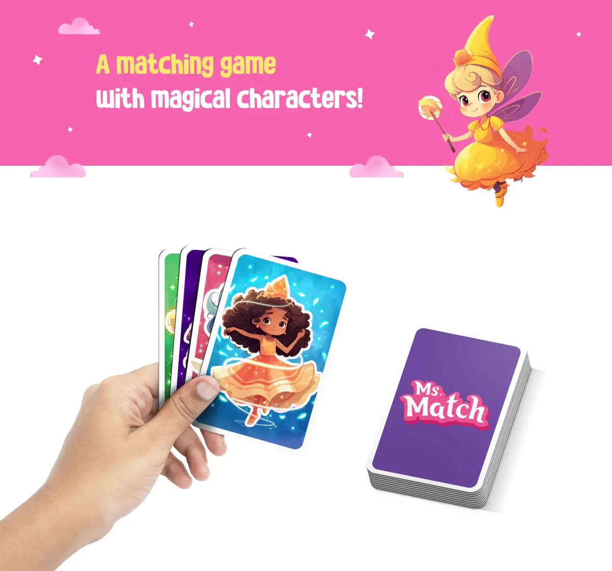 Bloomingo Ms. Match, Memory Card Game, 3Y+