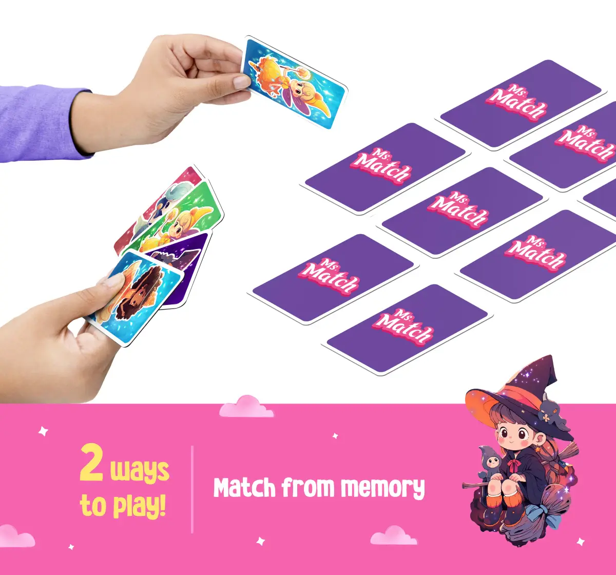 Bloomingo Ms. Match, Memory Card Game, 3Y+