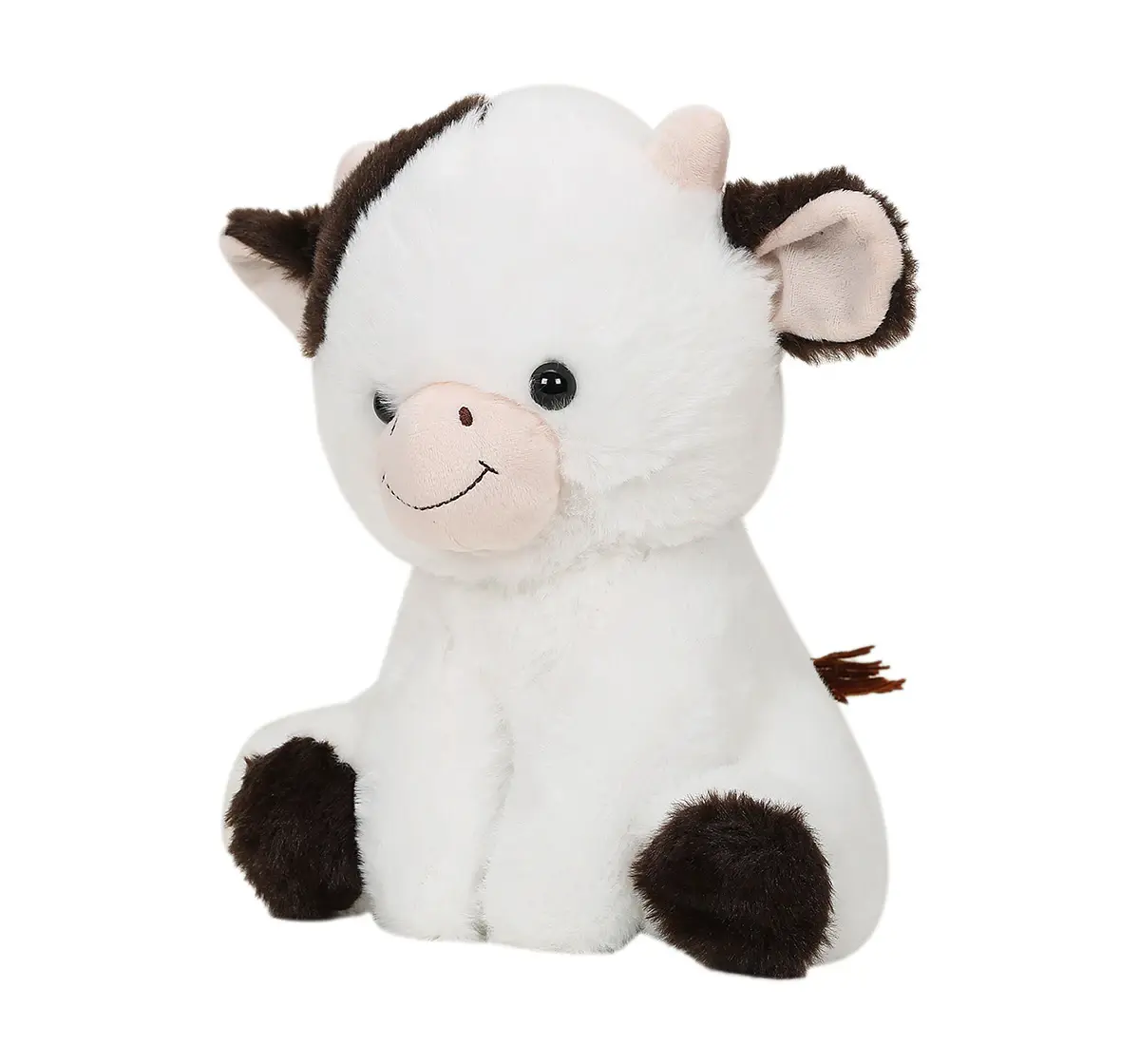 Striders 10 Inch Charming Cow Sitting Figurine Handcrafted Soft Toy, 3Y+