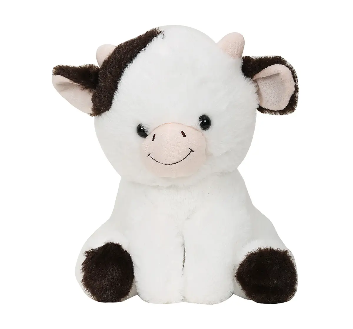 Striders 10 Inch Charming Cow Sitting Figurine Handcrafted Soft Toy, 3Y+
