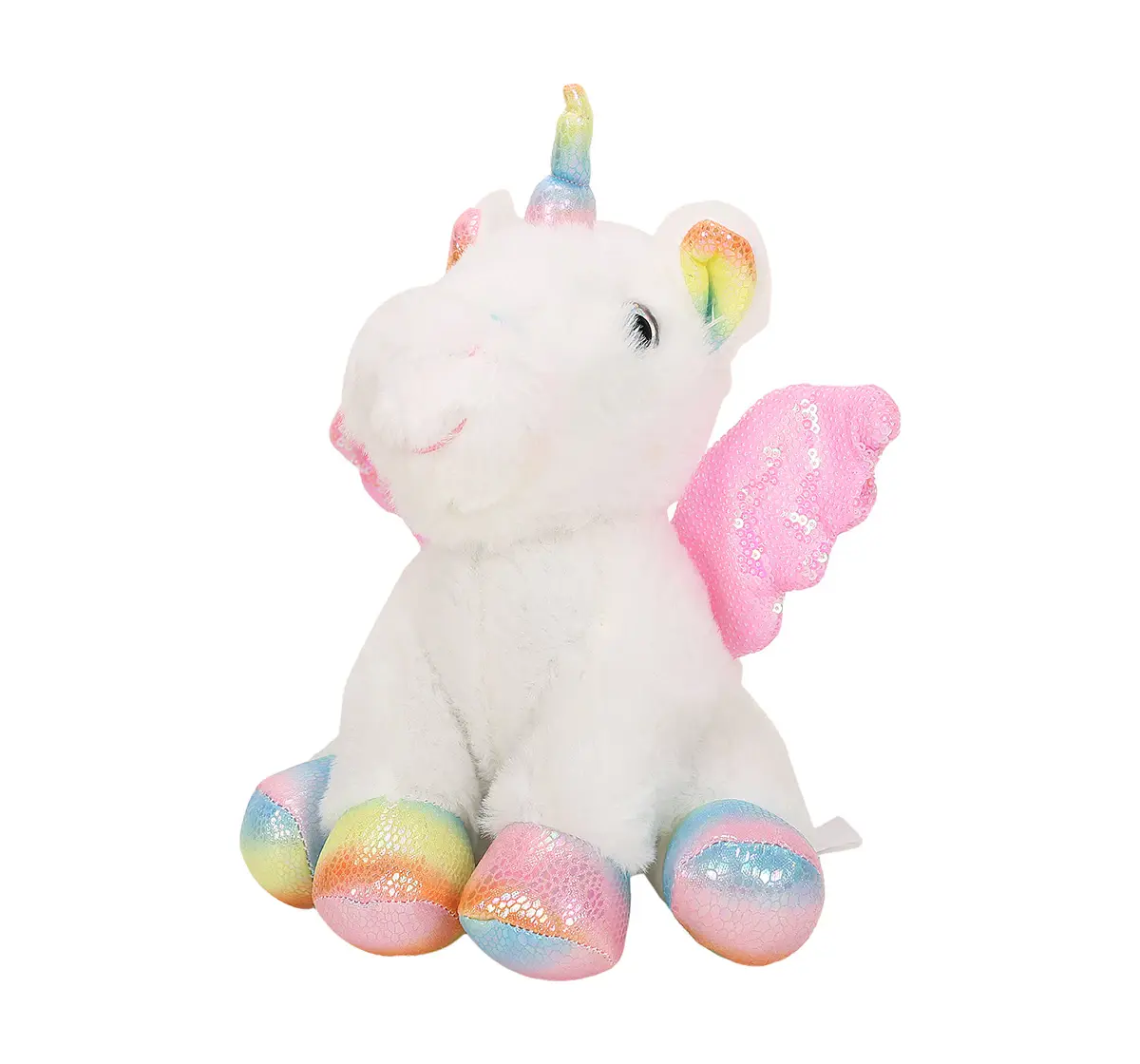 Striders 9 Inch White Unicorn With Wings Soft Toy, White, 3Y+