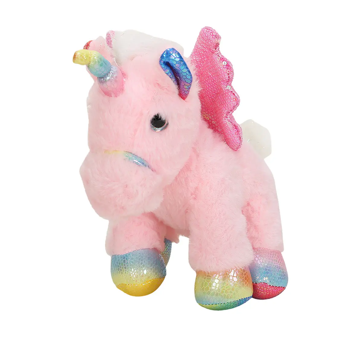 Striders 9 Inch White Unicorn With Wings Soft Toy, Pink, 3Y+