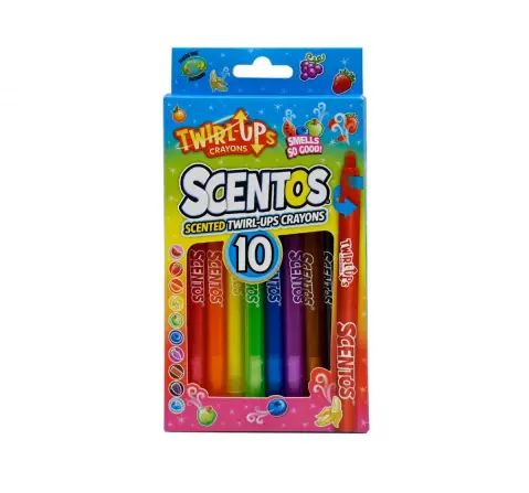 Scentos 10 Twirl-Ups Crayons, 3Y+