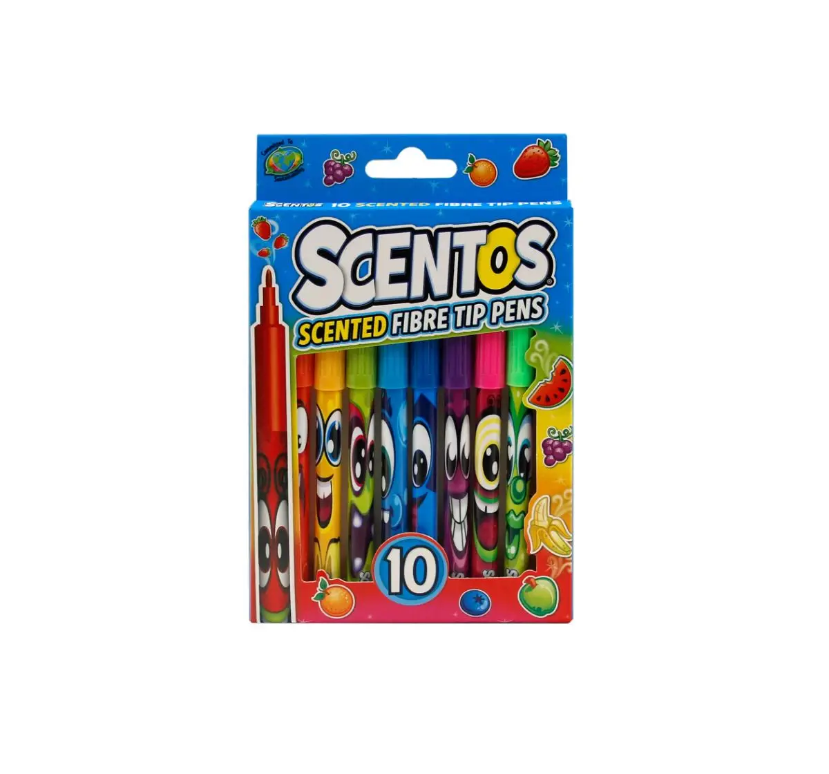 Scentos 10 Fibre Tip Pens, 3Y+