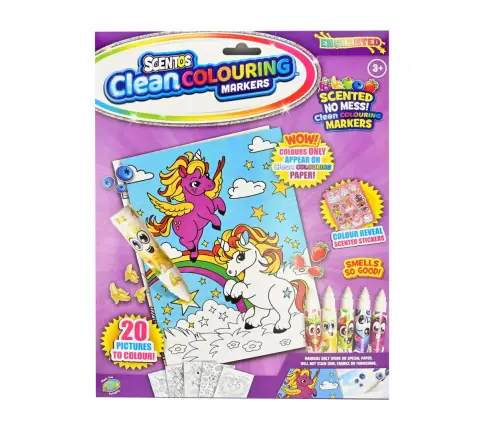 Scentos Enchanted Clean Colouring Markers, 3Y+