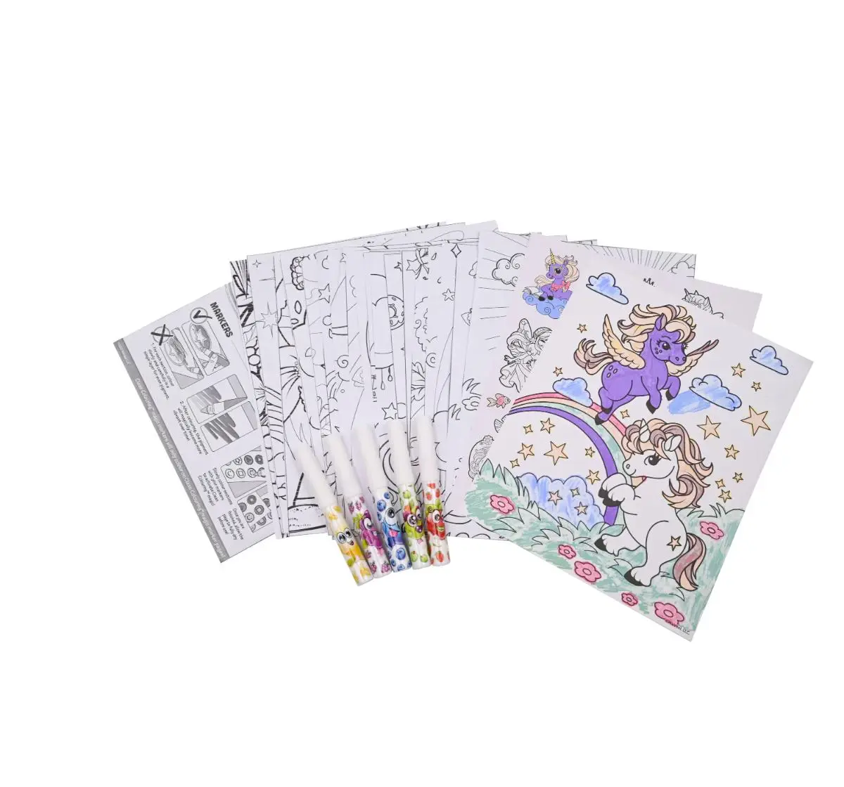 Scentos Enchanted Clean Colouring Markers, 3Y+