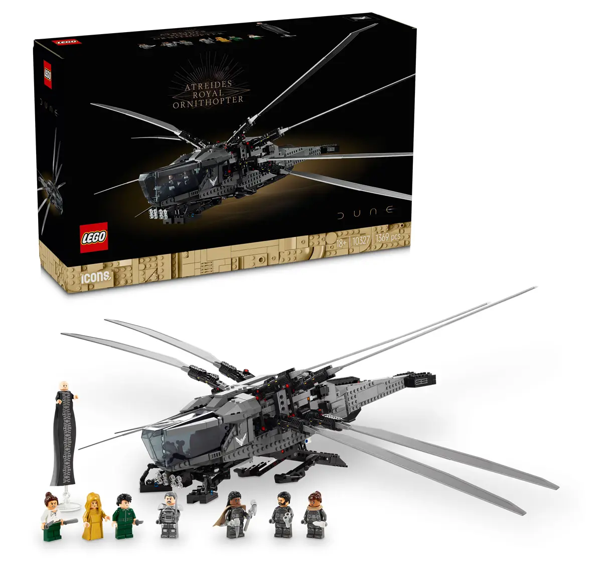 LEGO Icons Dune Atreides Royal Ornithopter Set 10327 (1212 Pieces)