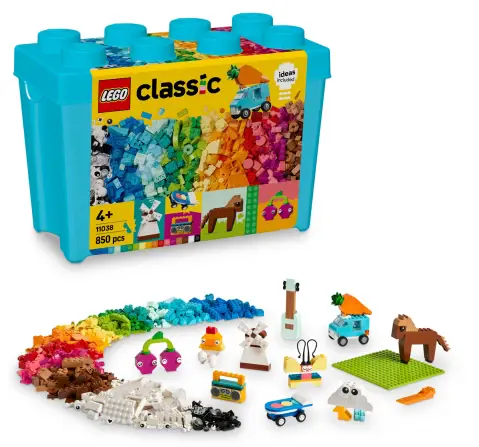 LEGO Classic Vibrant Creative Brick Box Toy Set 11038 (850 Pieces)
