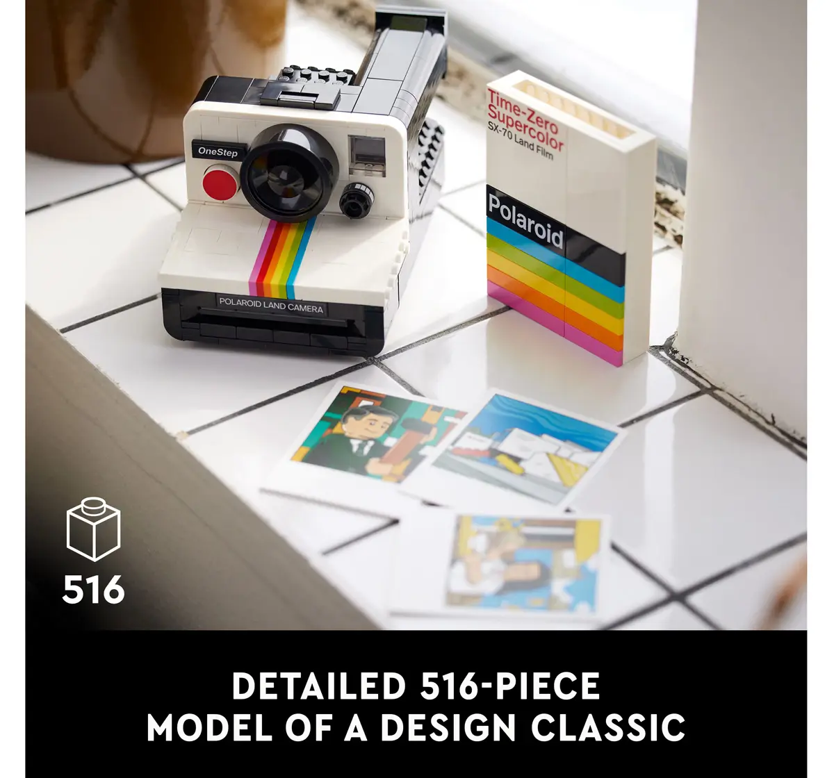 LEGO Ideas Polaroid OneStep SX-70 Camera Set 21345 (516 Pieces)