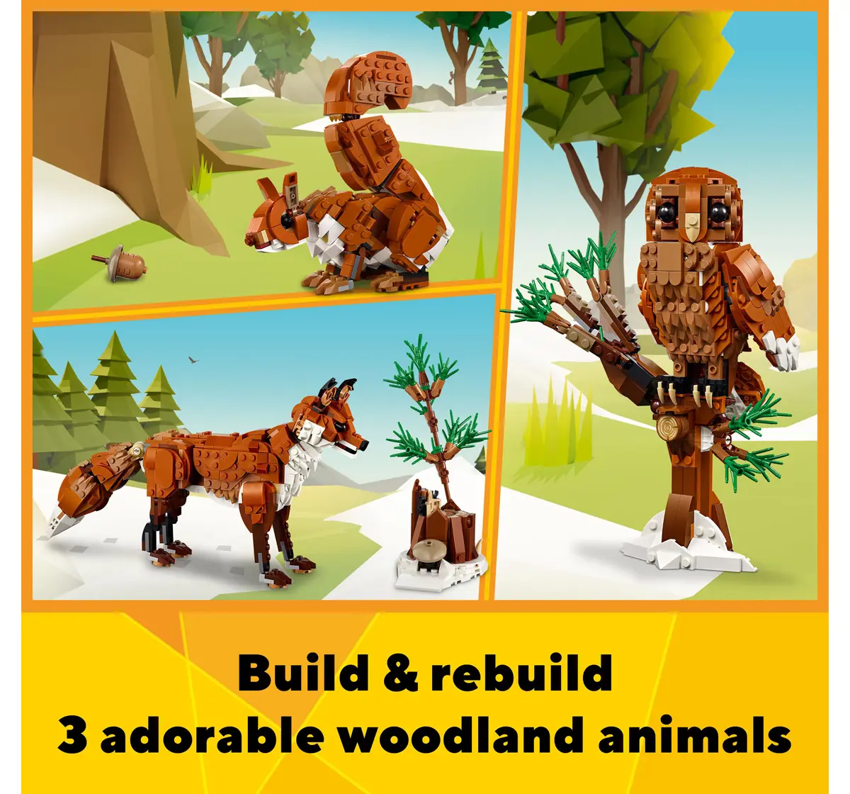 LEGO Creator Forest Animals: Red Fox 3in1 Toy 31154 (667 Pieces)