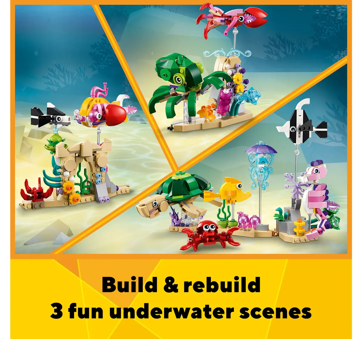 LEGO Creator Sea Animals Toy 3in1 Building Set 31158 (421 Pieces)